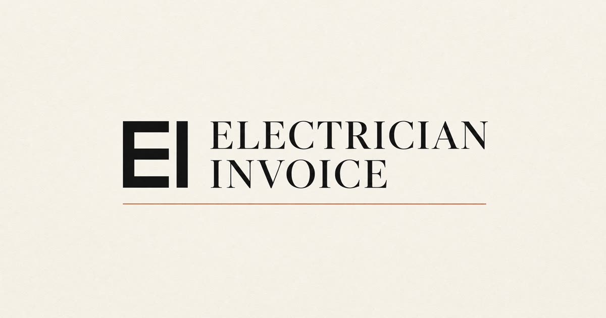 Pricing — Electrician Invoice